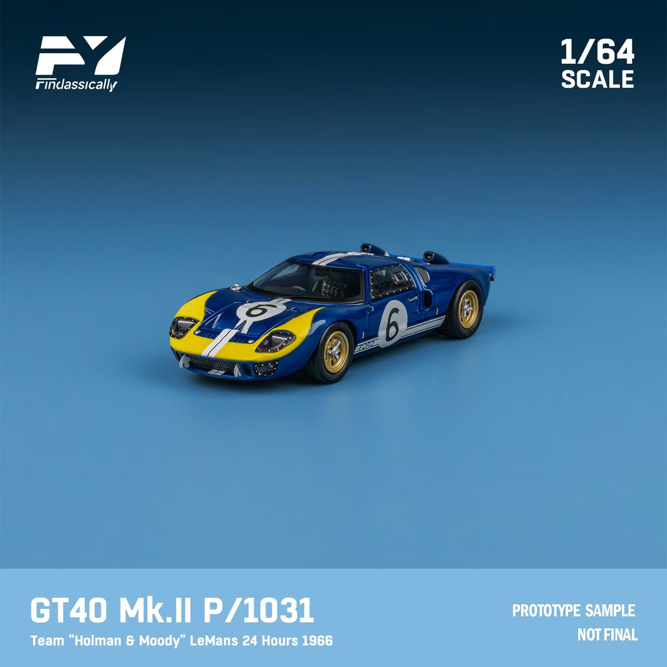 Preorder] Finclassically 1:64 Ford GT40 (2 Versions) – Horizon Diecast