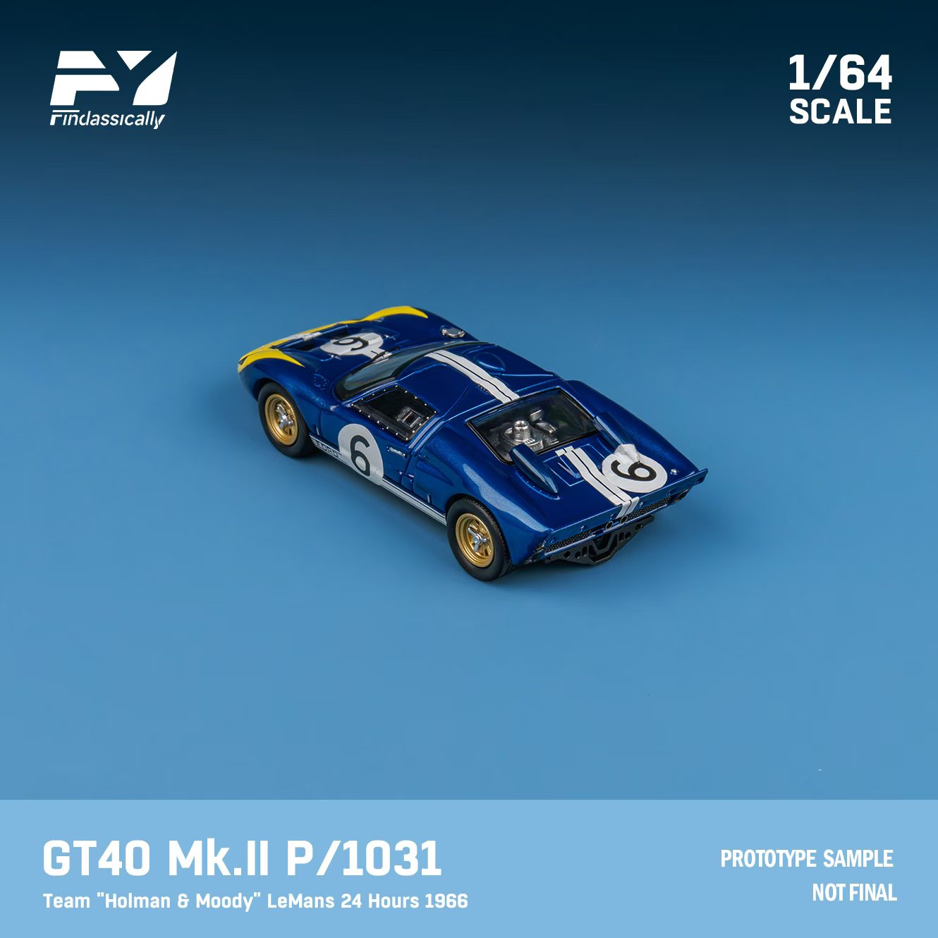 Preorder] Finclassically 1:64 Ford GT40 (2 Versions) – Horizon Diecast