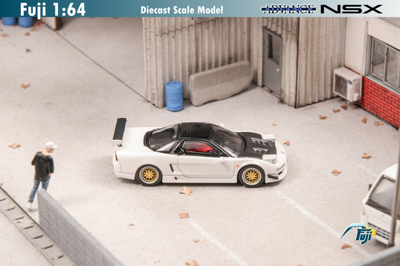 NSX ミニカー クリーム色 1/64 スケール Fuji 1:64 Honda NSX 1st generation Mk1 NA1 Advance (2 Versions