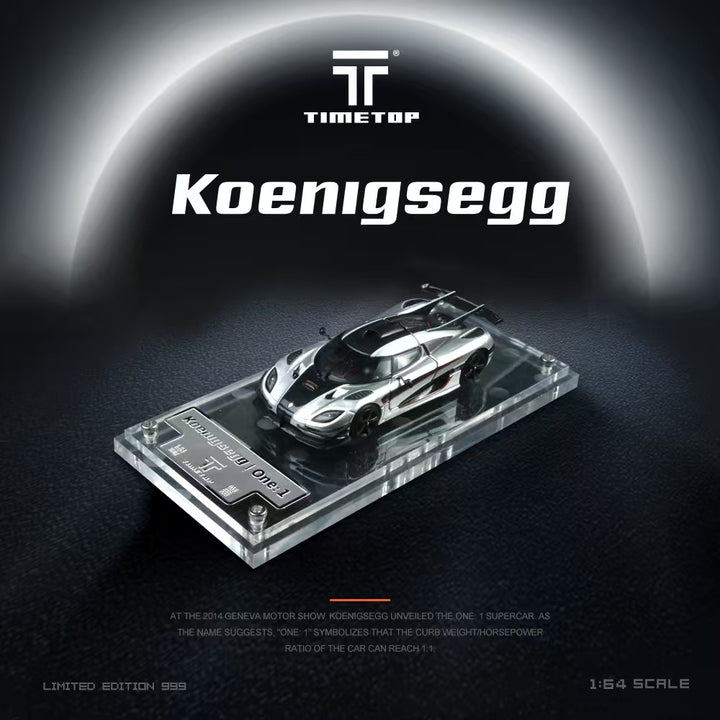 [Preorder] Time Top 1:64 Koenigsegg one1 Silver