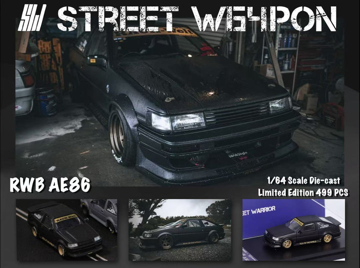 [Preorder] Street Weapon 1:64 Toyota RWB AE86 Wide-Body (2 Colours)