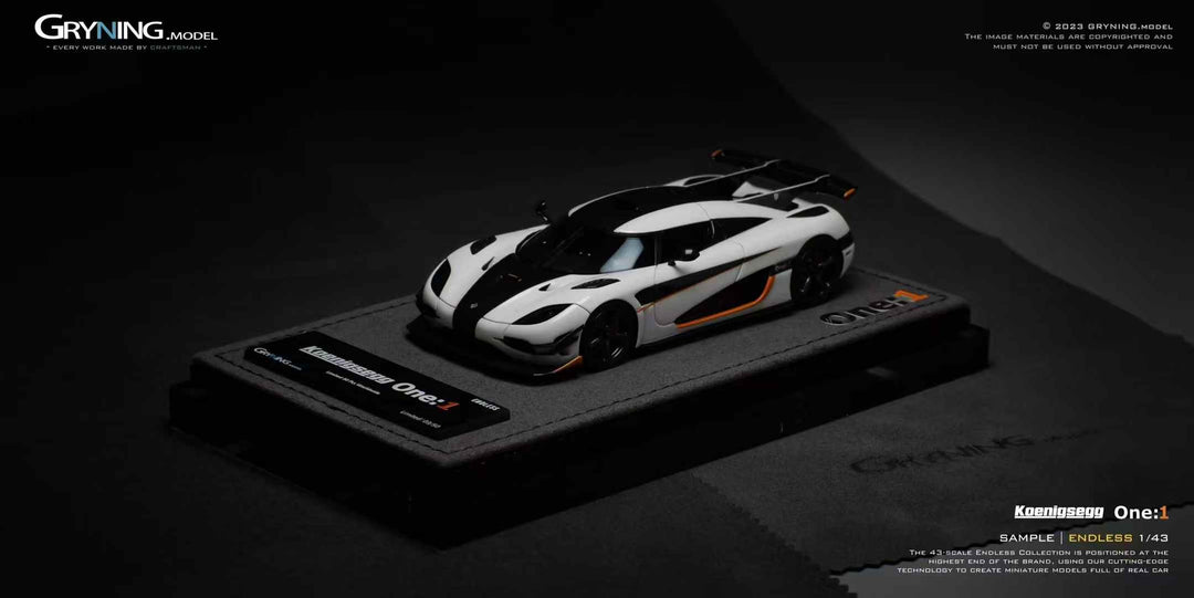 [Preorder] GRYNING Model 1:43 ENDLESS Koenigsegg One:1 (2 Colours)