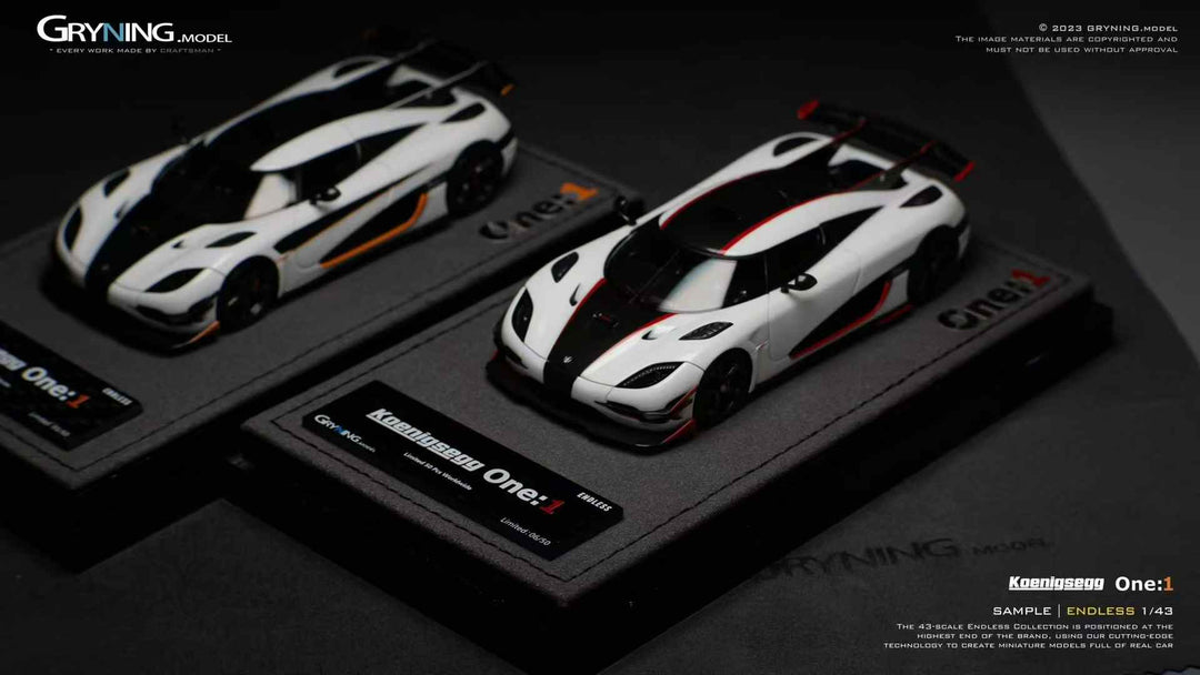 [Preorder] GRYNING Model 1:43 ENDLESS Koenigsegg One:1 (2 Colours)