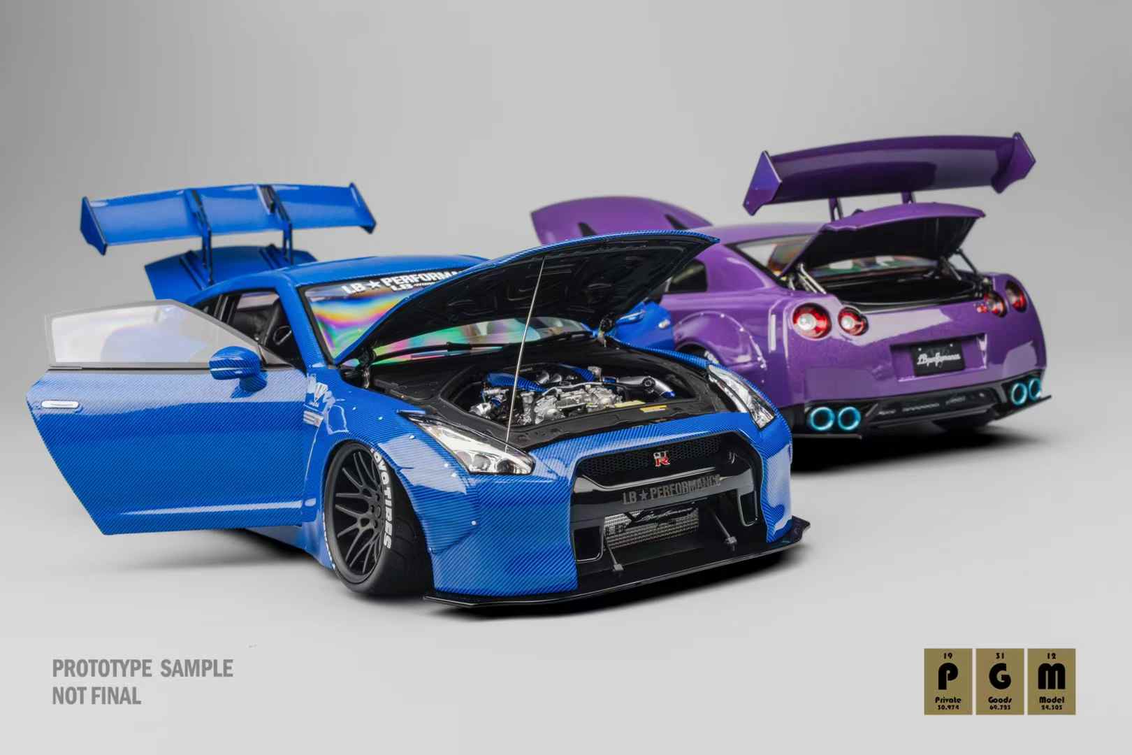 PGM 1:18 LB-WORKS NISSAN GT-R R35 Fully Openable (2 Colours