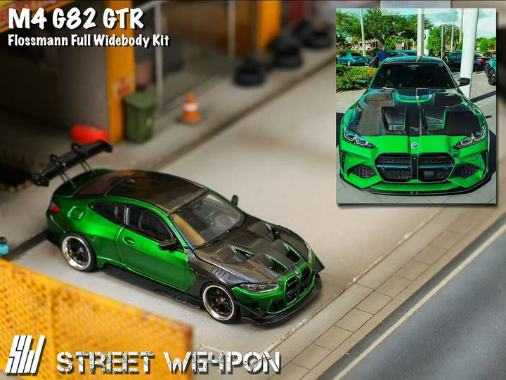 [Preorder] Street Weapon 1:64 BMW M4 Flossmann Full Widebody Kit G82 GTR (2 Colors)
