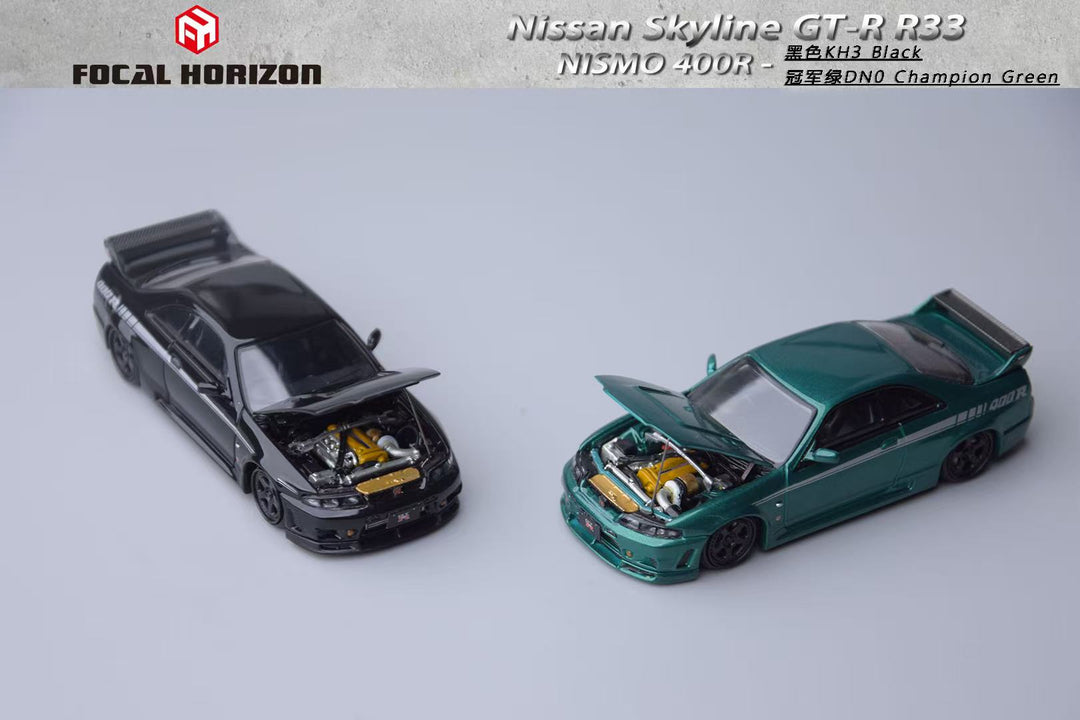 Focal Horizon 1:64 Nissan Skyline GT-R 4th Generation R33 Nismo 400R Version Diecast Model (2 Colors)
