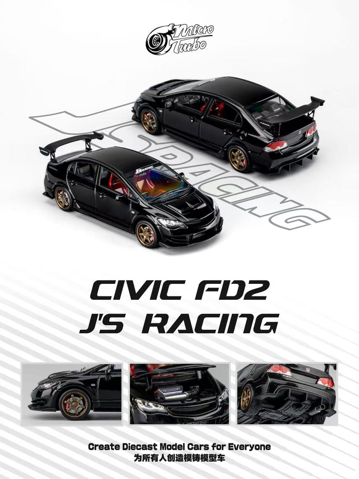 [Preorder] Microturbo 1:64 Honda Civic FD2 JS Racing MT6411C1
