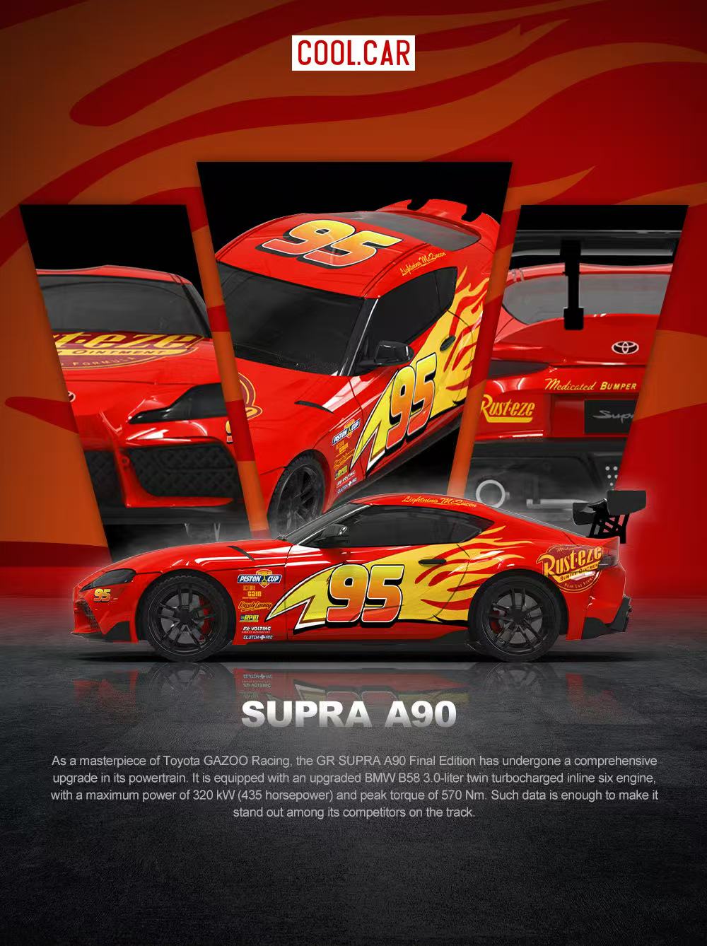 [Preorder] Cool Car 1:64 Lightning Mcqueen Livery (2 Versions)