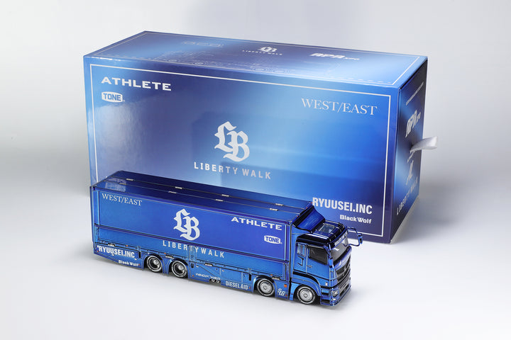 [Preorder] GCD 1:64 LBWK Mitsubishi Fuso Super Great Transport Truck Chrome Blue APA XPO Exclusive