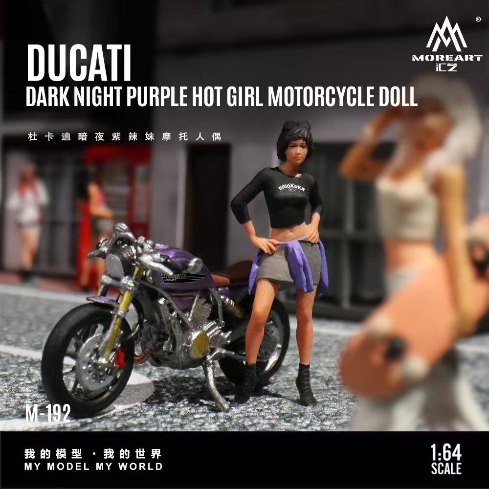 [Preorder] MoreArt 1:64 Ducati Dark Night Purple Hot Girl Motorcycledoll MO222192