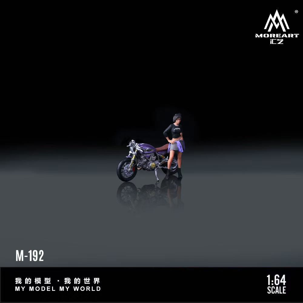 [Preorder] MoreArt 1:64 Ducati Dark Night Purple Hot Girl Motorcycledoll MO222192