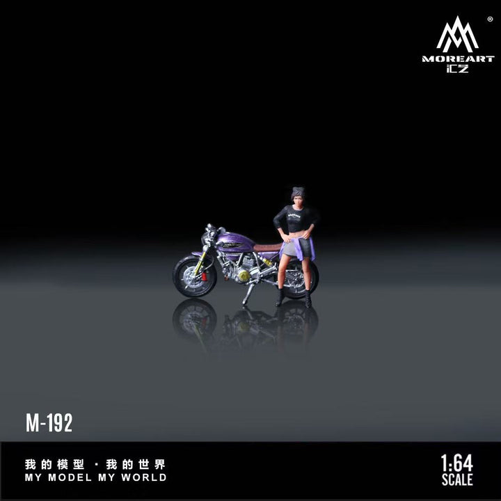[Preorder] MoreArt 1:64 Ducati Dark Night Purple Hot Girl Motorcycledoll MO222192