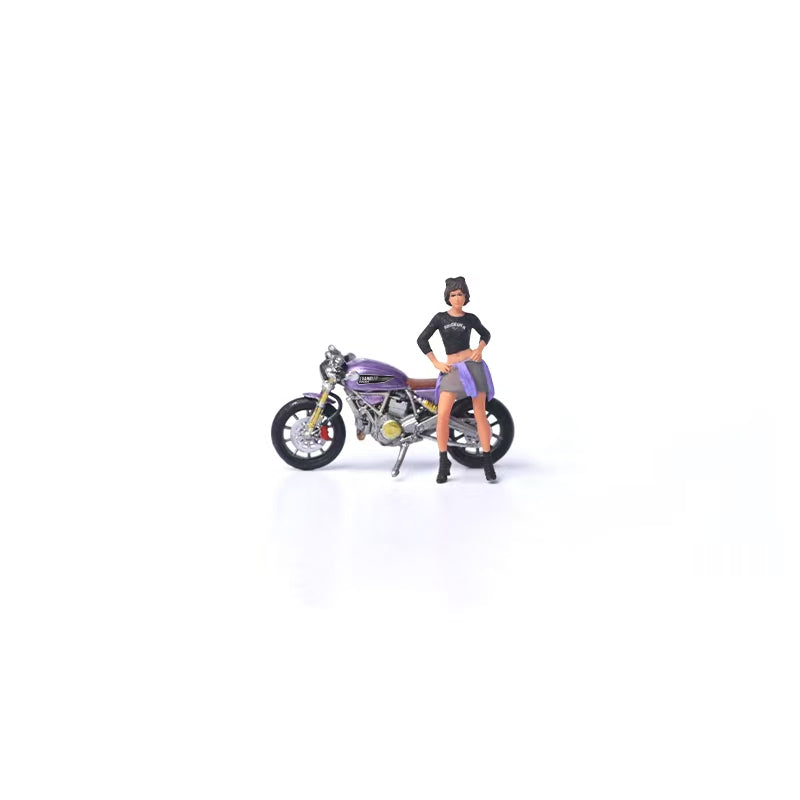 [Preorder] MoreArt 1:64 Ducati Dark Night Purple Hot Girl Motorcycledoll MO222192