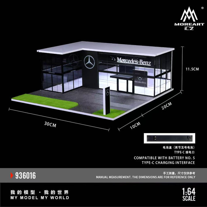 [Preorder] MoreArt 1:64 Two-story Assembly Showroom Mercedes-Benz Store MO936016