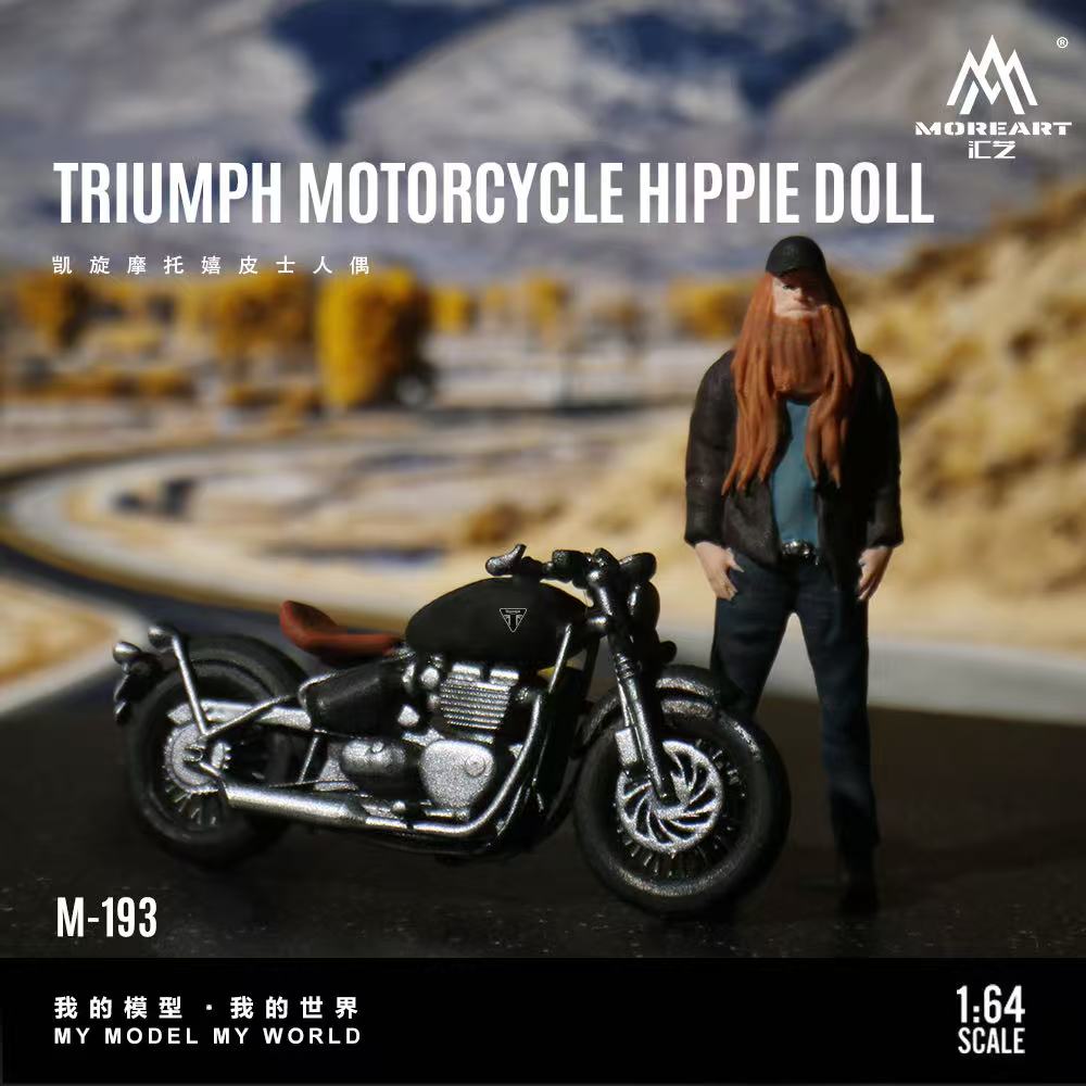 [Preorder] MoreArt 1:64 Triumph Motorcycle Hippie Doll MO222193