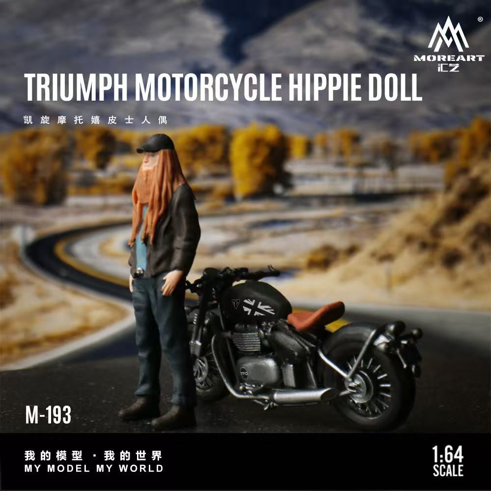 [Preorder] MoreArt 1:64 Triumph Motorcycle Hippie Doll MO222193