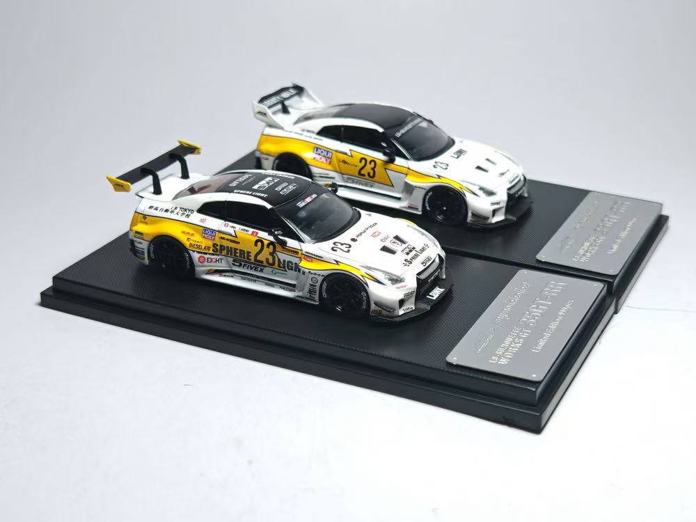 [Preorder] Model Collect 1:64 LBWK Nissan GTR GT White Flash Livery (2 Colours)