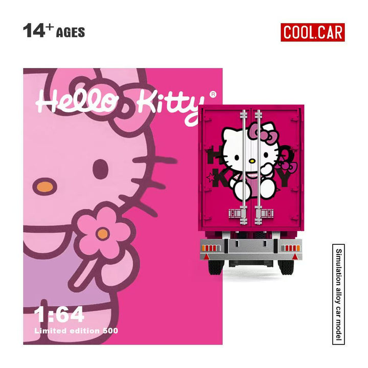 [Preorder] Cool Car 1:64 Scania Container Truck Dark pink Hello Kitty Livery CC644027