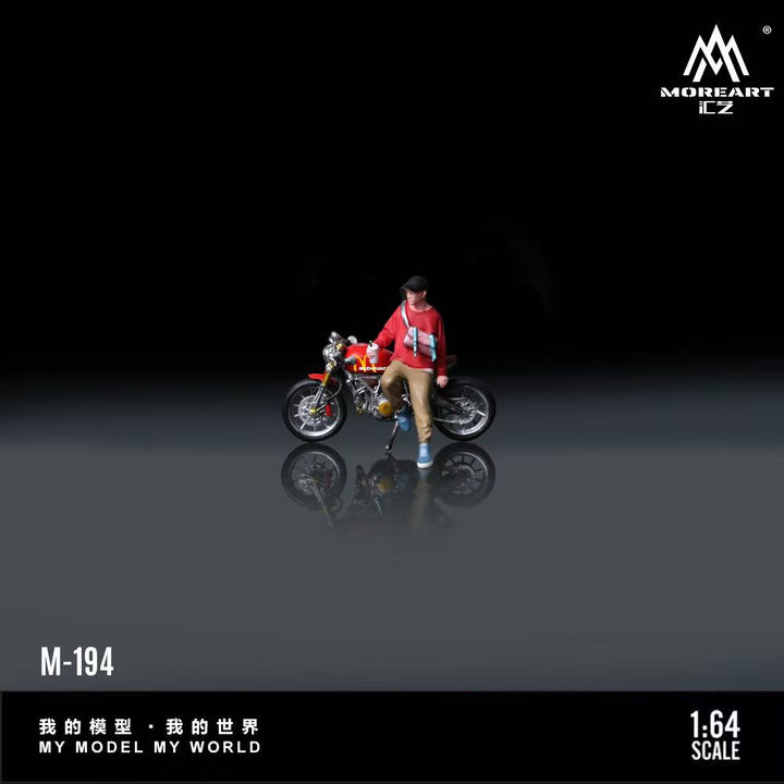 [Preorder] MoreArt 1:64 Ducati McDonald's Motorcycle Casual Rider Doll MO222194