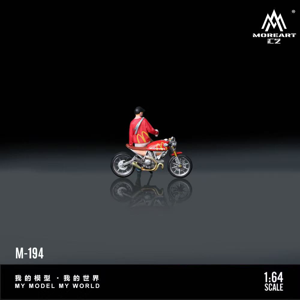 [Preorder] MoreArt 1:64 Ducati McDonald's Motorcycle Casual Rider Doll MO222194