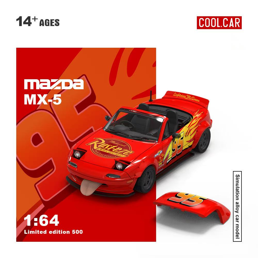[Preorder] Cool Car 1:64 MX5/ GT3 RS Lightning Mcqueen Livery (2 Versions)