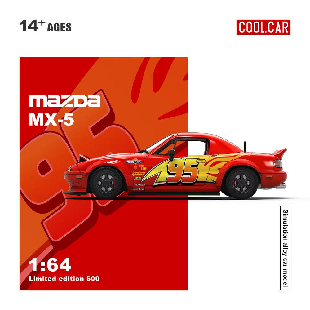 [Preorder] Cool Car 1:64 MX5/ GT3 RS Lightning Mcqueen Livery (2 Versions)