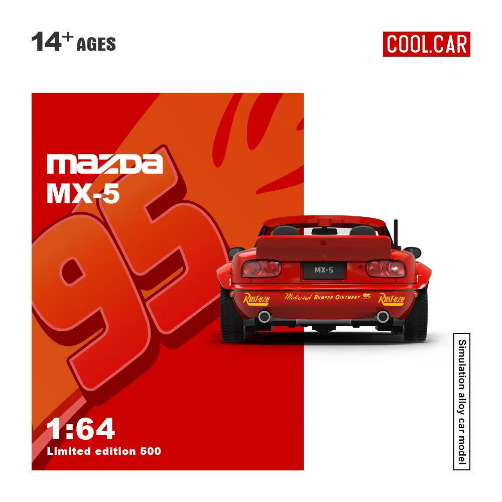 [Preorder] Cool Car 1:64 MX5/ GT3 RS Lightning Mcqueen Livery (2 Versions)