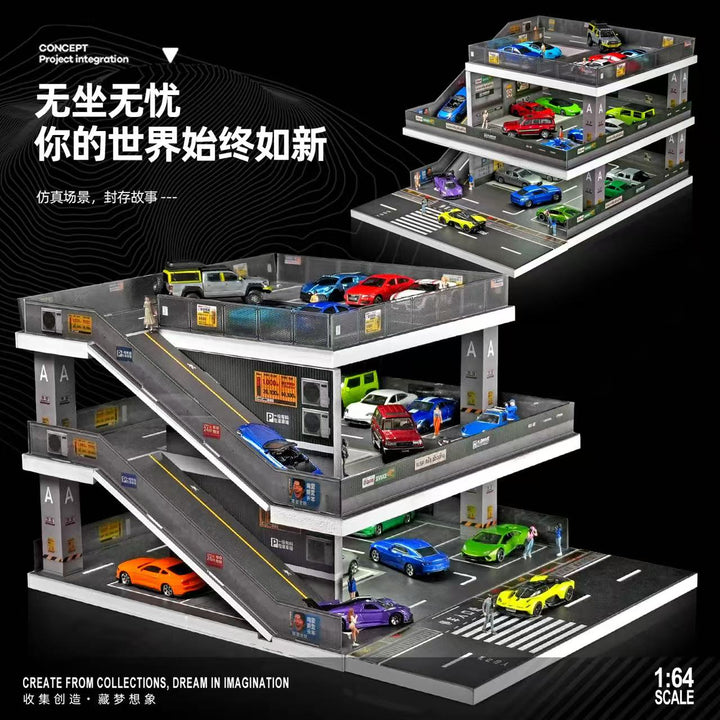 [Preorder] SHOU CANG JIA 1:64 Japanese-Style Ramp Parking Lot (2 Versions)