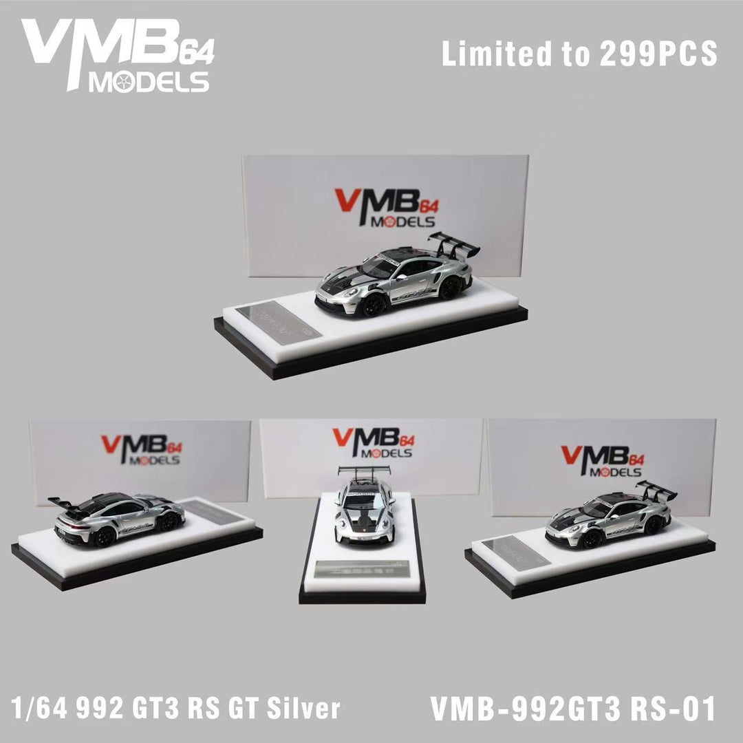 [Preorder] VMB 1:64 Porsche 992 GT3 RS GT Silver