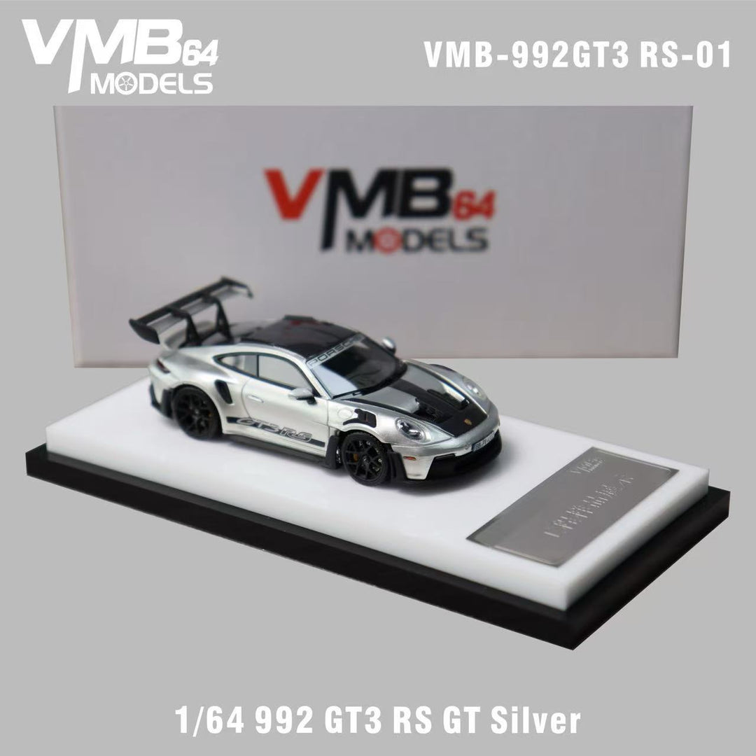 [Preorder] VMB 1:64 Porsche 992 GT3 RS GT Silver