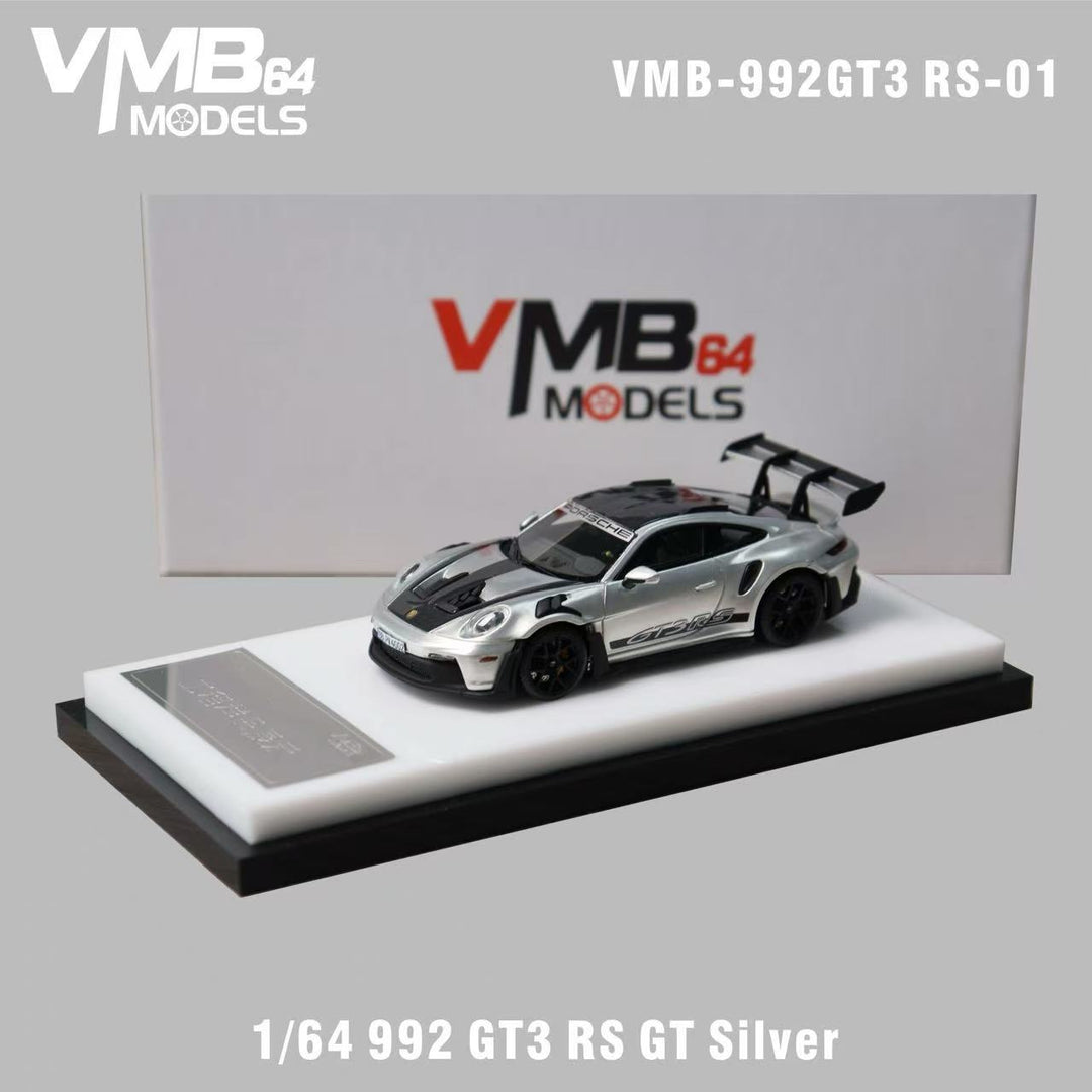 [Preorder] VMB 1:64 Porsche 992 GT3 RS GT Silver