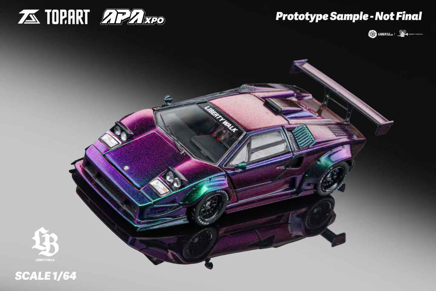 TOPART 1:64 LBWK Lamborghini Countach TAO640006 – Horizon Diecast