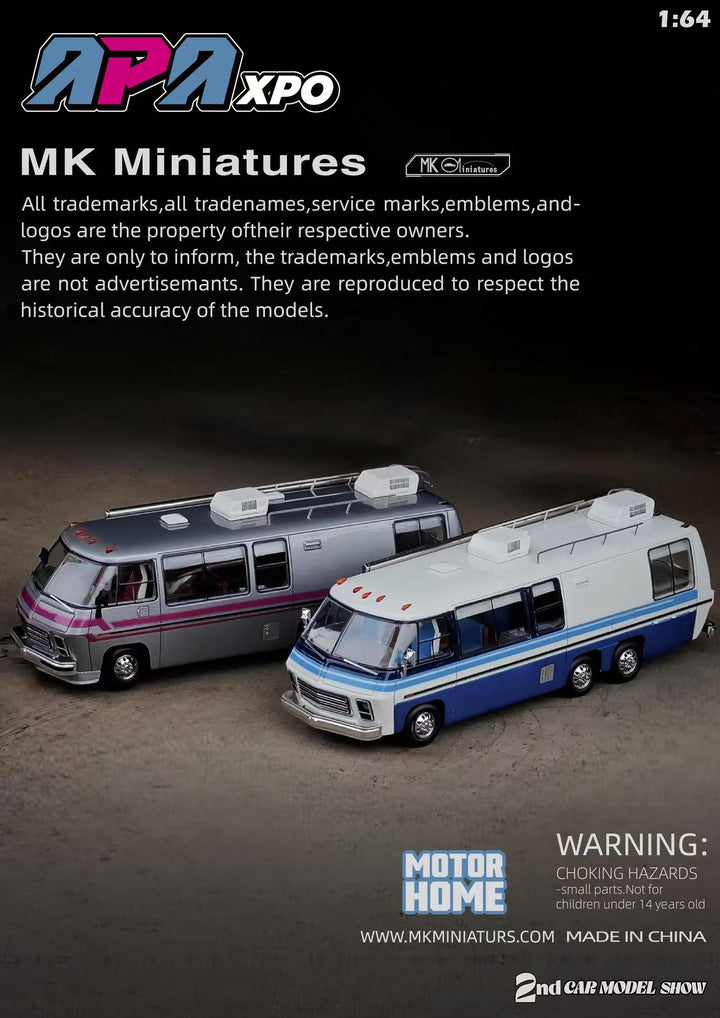 [Preorder] MK Miniatures 1:64 1978 GMC Motorhome APA XPO Edition (2 Colours)