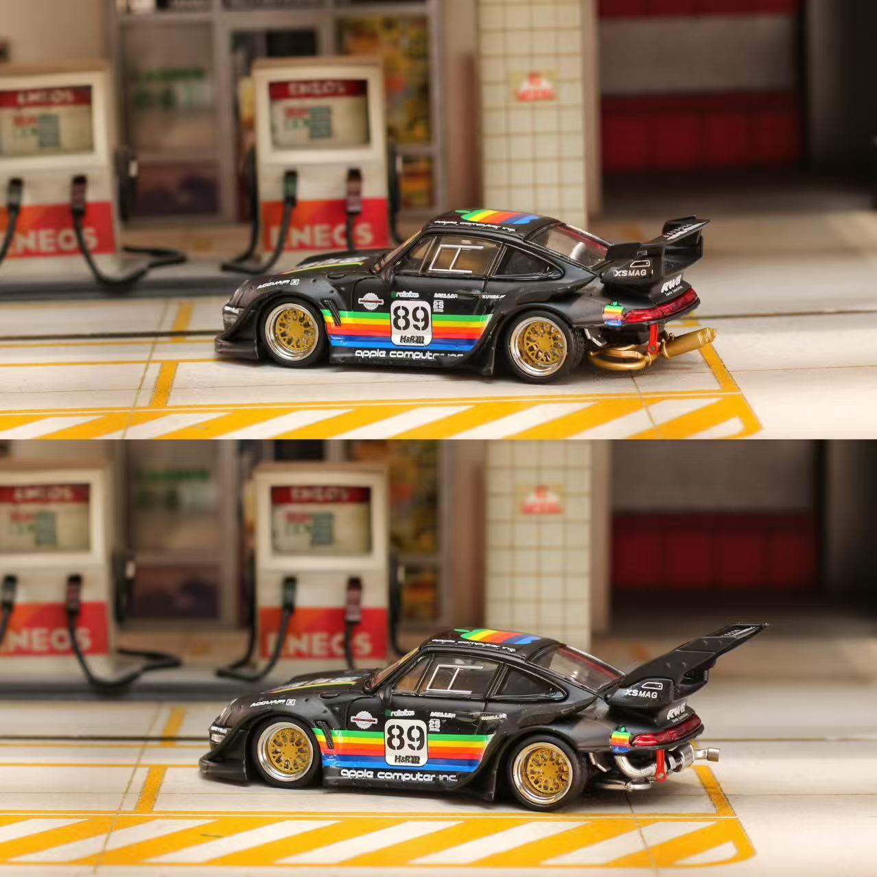 Street Weapon 1:64 RWB 993 Matte Black Apple (2 Variants