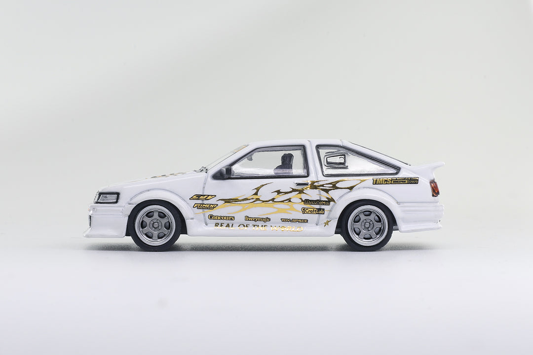 [Preorder] DCT 1:64 RWB AE86 TMCS Singapore Limited Edition White with Chrome Gold