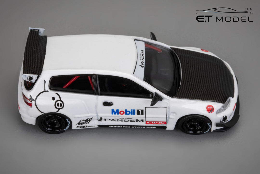 [Preorder] ET Model x Model Collect 1:64 Pandem Civic EG6 5th Generation Mk5 Rocket Bunny Wide-Body White
