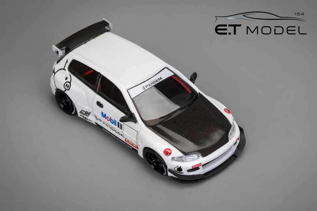 [Preorder] ET Model x Model Collect 1:64 Pandem Civic EG6 5th Generation Mk5 Rocket Bunny Wide-Body White