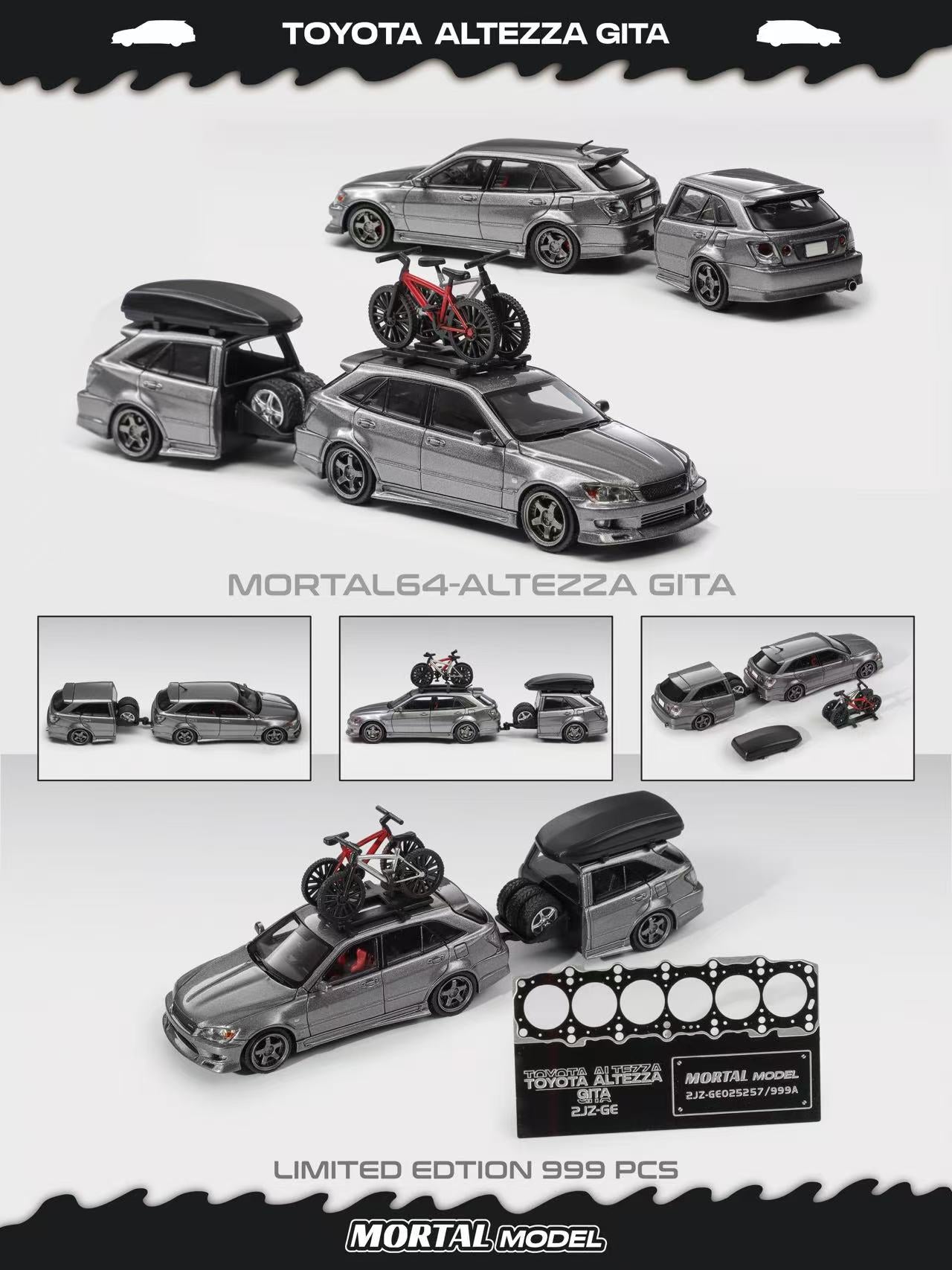 MORTAL 1/64 トヨタ プレビア カスタム ホワイト ツートン MORTAL 1/64 TOYOTA PREVIA 佛山限定 FABULOUS仕様 VIPミニバン white
