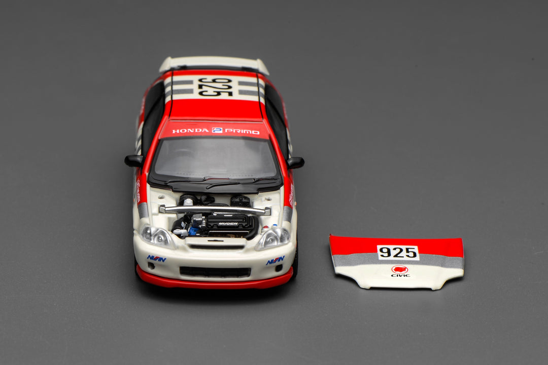 [Preorder] MOTORHELIX 1:64 Honda Civic TYPE R (EK9) Idemitsu Motion Red M65040