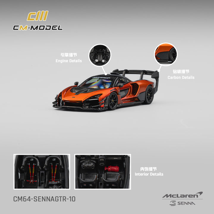 [Preorder] CM Model 1:64 Mclaren SennaGTR Volcano orange CM64-SennaGTR-10