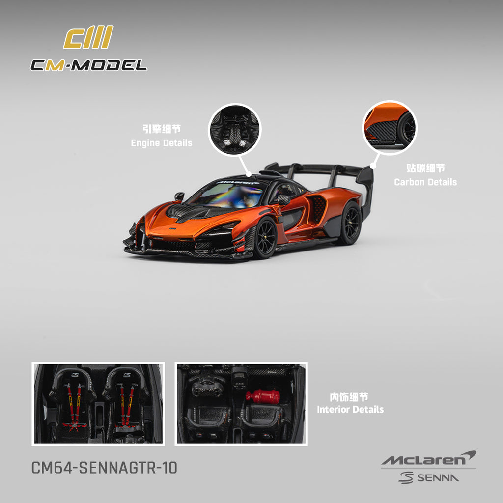 Preorder] CM Model 1:64 Mclaren SennaGTR Volcano orange CM64