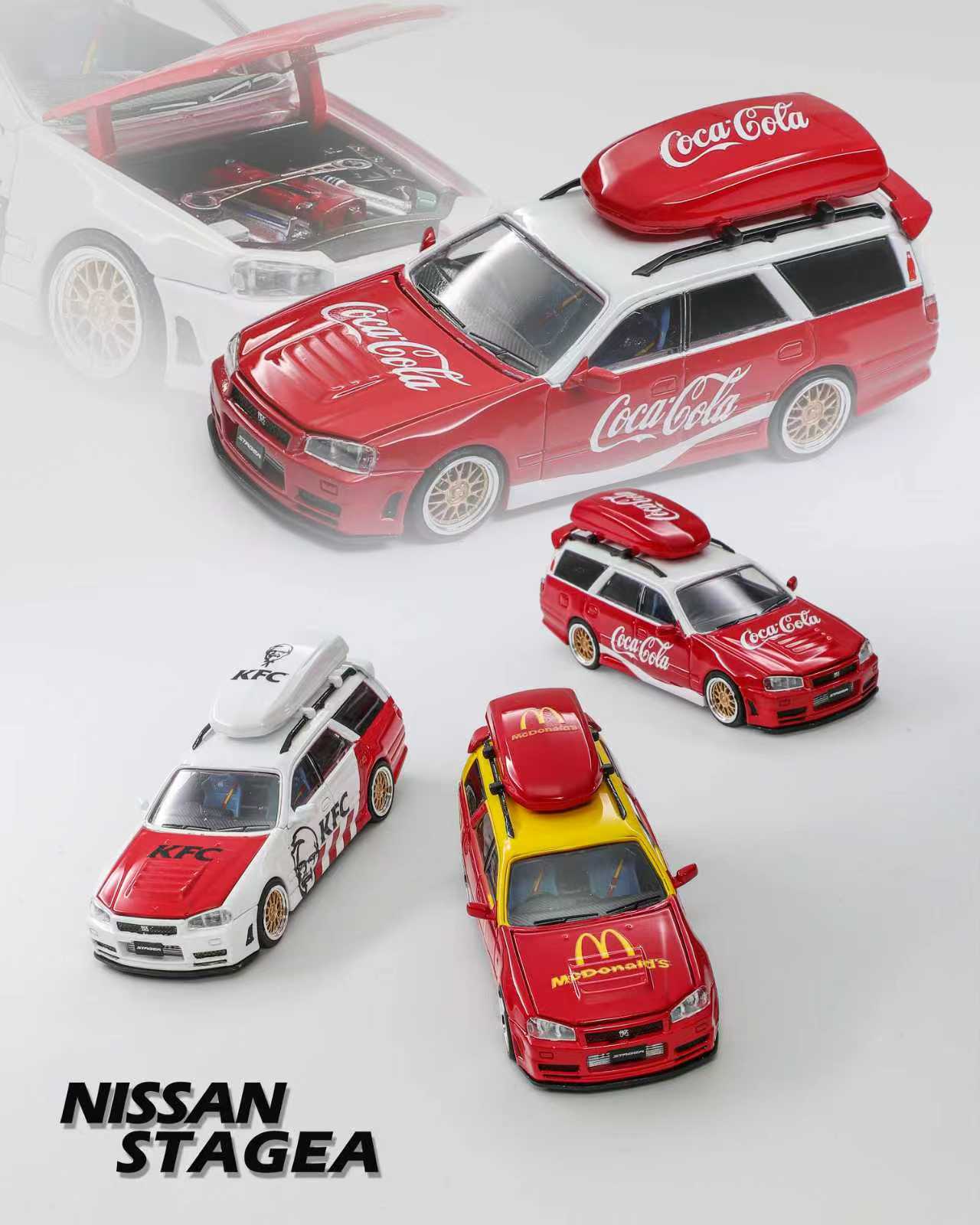 Zoom 1:64 Stagea 1st Generation WC34 260RS Wagon (6 Verisons