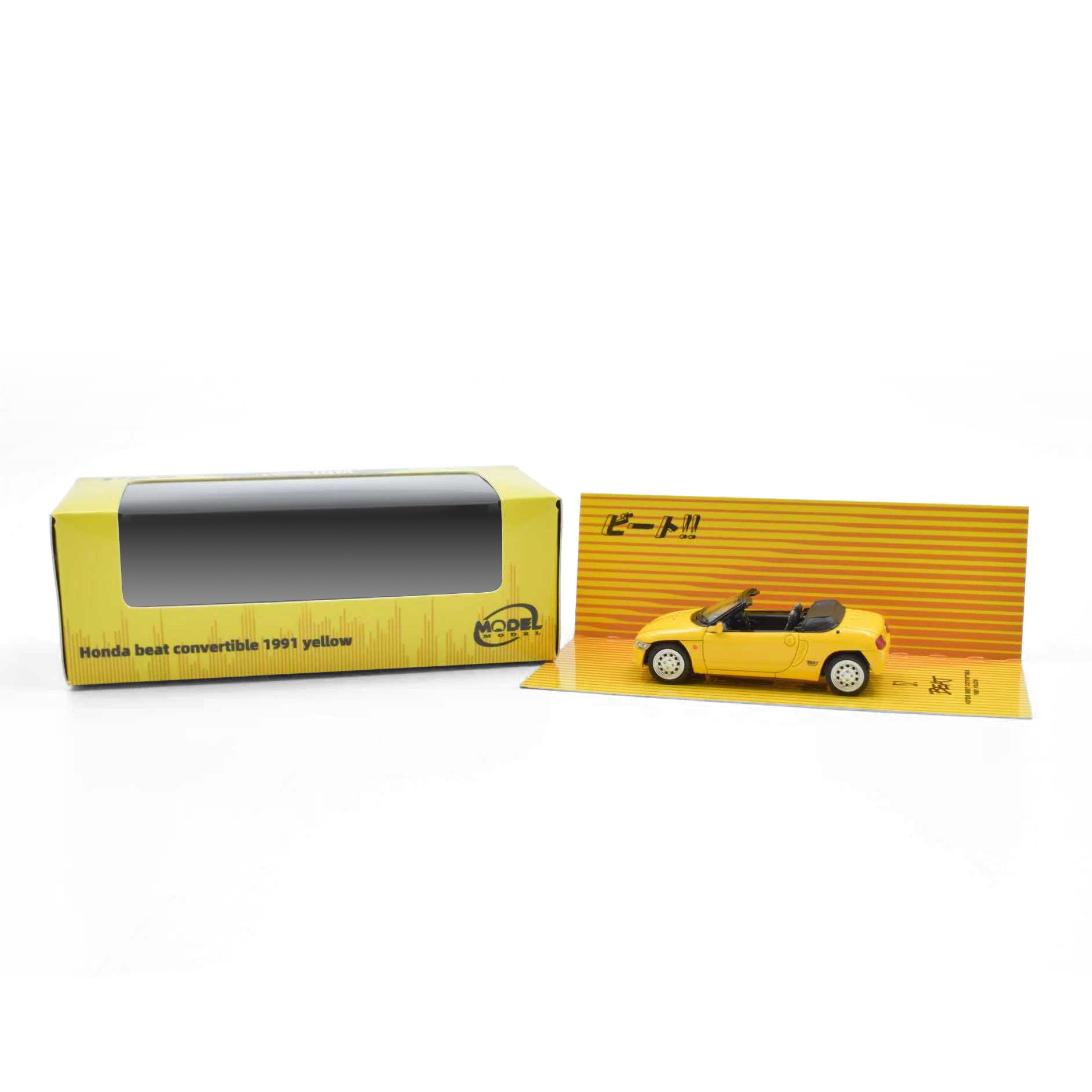 Preorder] Model Model 1:64 Honda Beat Convertible 1991 Yellow