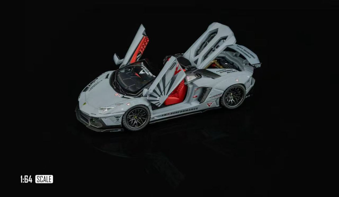 [Preorder] Rhino Model 1:64 Lamborghini LP720-4 Convertible LBWK Wide-body Grey