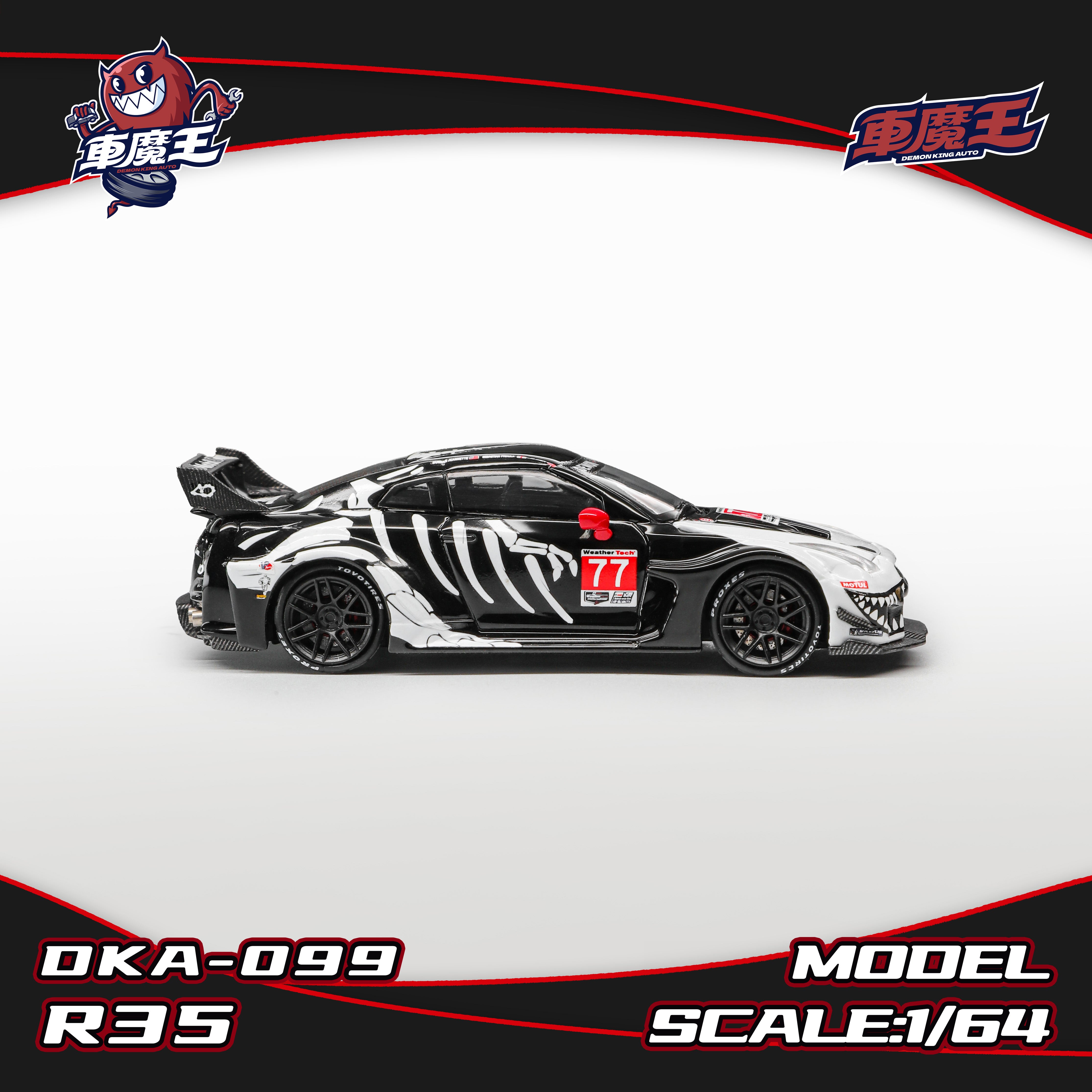 Preorder] DEMON KING AUTO 1:64 GT-R R35 Bone Dragon livery DKA-099