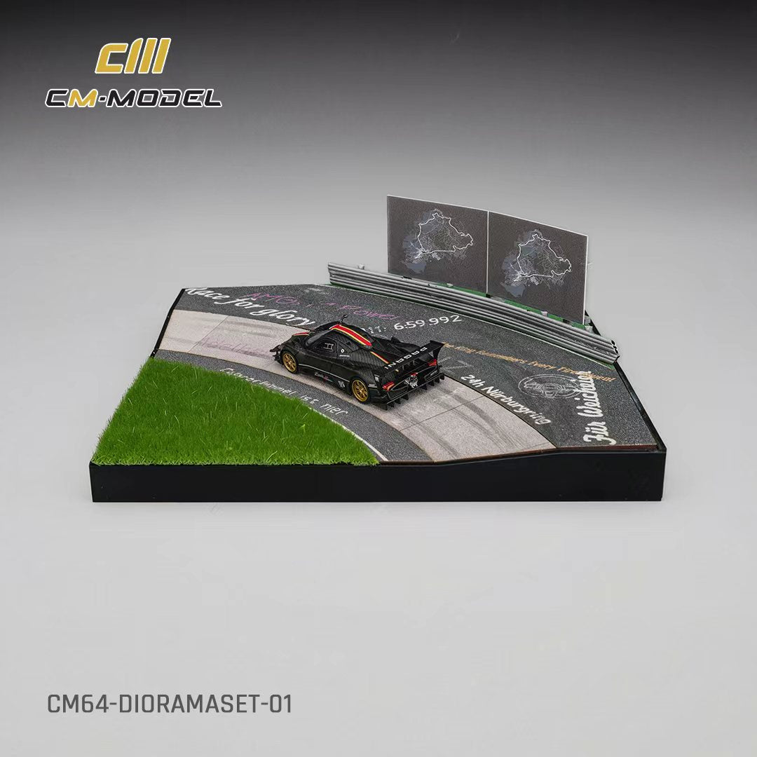 [Preorder] CM Model 1:64 Pagani Zonda Revolution Drycarbon Diorama Set（Complimentary Nürburgring Lap Time Model-Specific Water-Slide Decal ）CM64-DIORAMASET-01