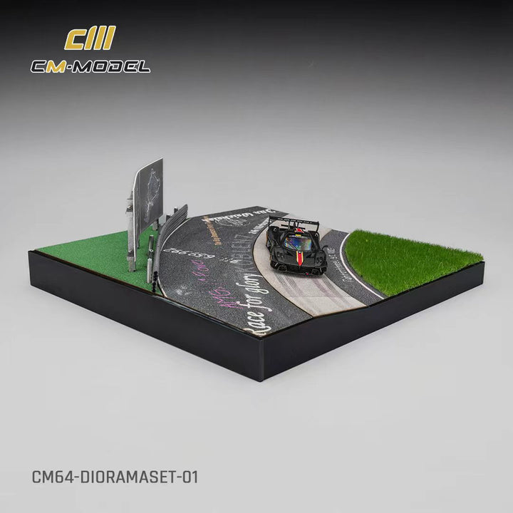 [Preorder] CM Model 1:64 Pagani Zonda Revolution Drycarbon Diorama Set（Complimentary Nürburgring Lap Time Model-Specific Water-Slide Decal ）CM64-DIORAMASET-01