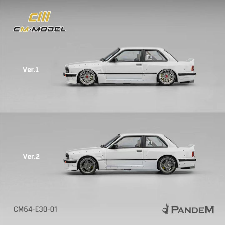 [Preorder] CM Model 1:64 Pandem BMW M3 E30 Pearl White CM64-E30-01