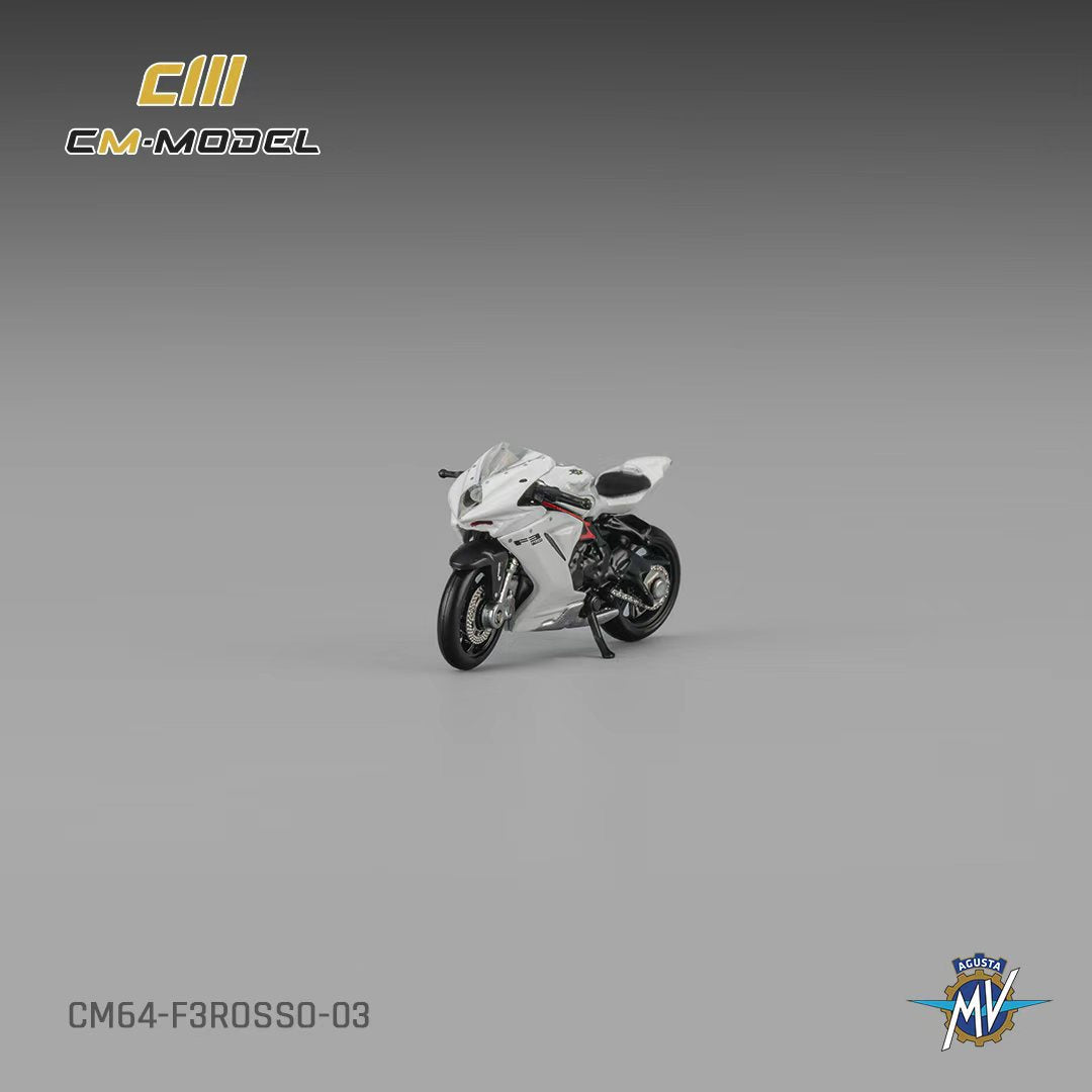 [Preorder] CM Model 1:64 MV Agusta F3 Rosso White with showgirl CM64-F3Rosso-03