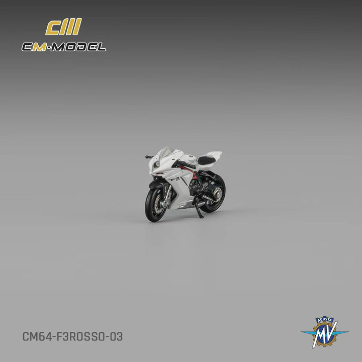 [Preorder] CM Model 1:64 MV Agusta F3 Rosso White with showgirl CM64-F3Rosso-03